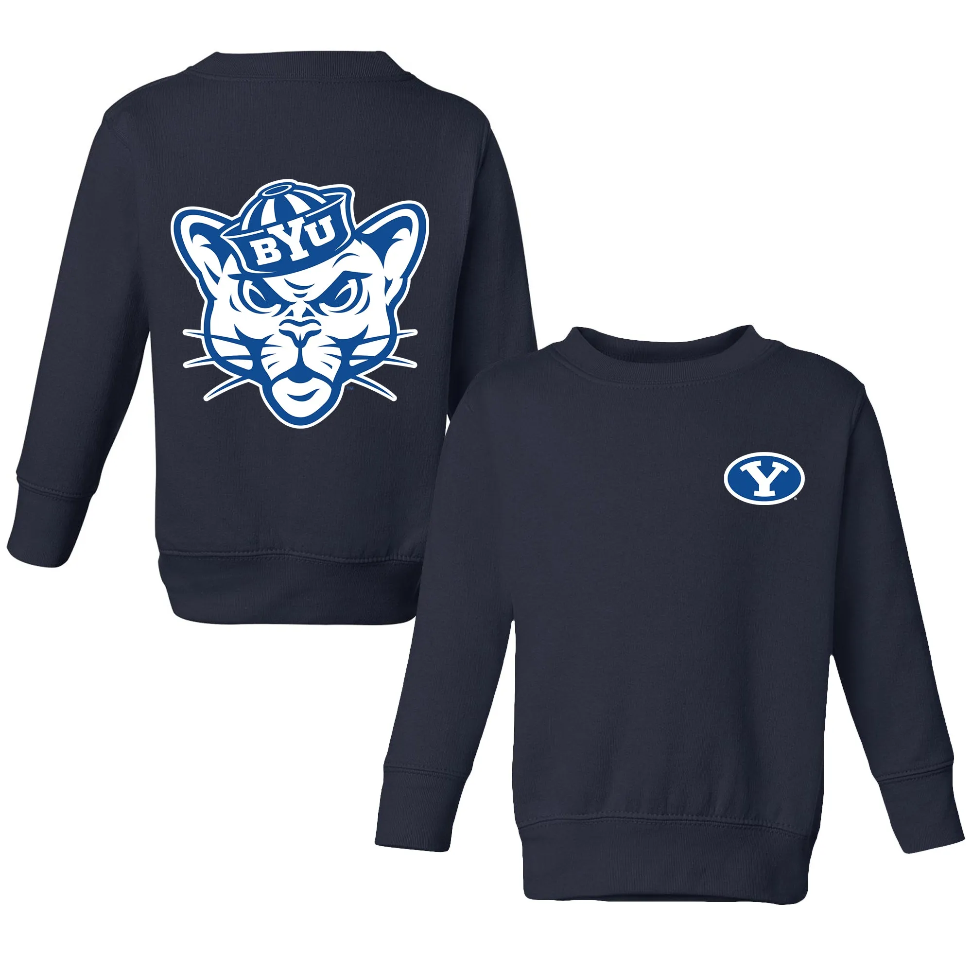 Brigham Young Cougars Logo Toddler Crewneck Sweatshirt