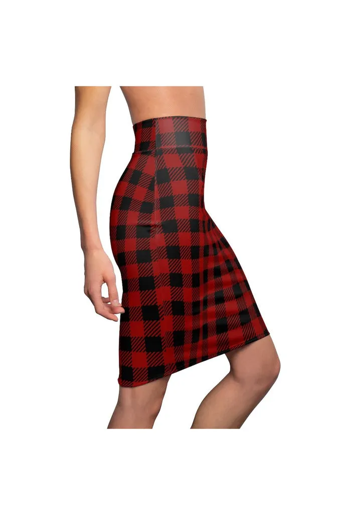 Buffalo Plaid Women's Pencil Skirt