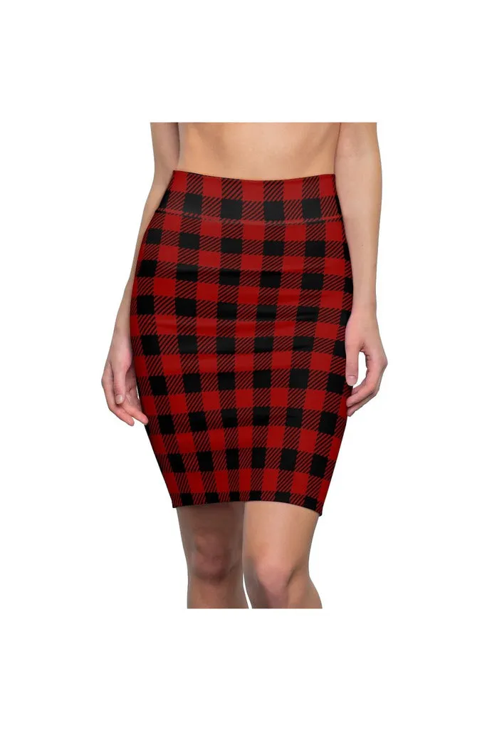 Buffalo Plaid Women's Pencil Skirt