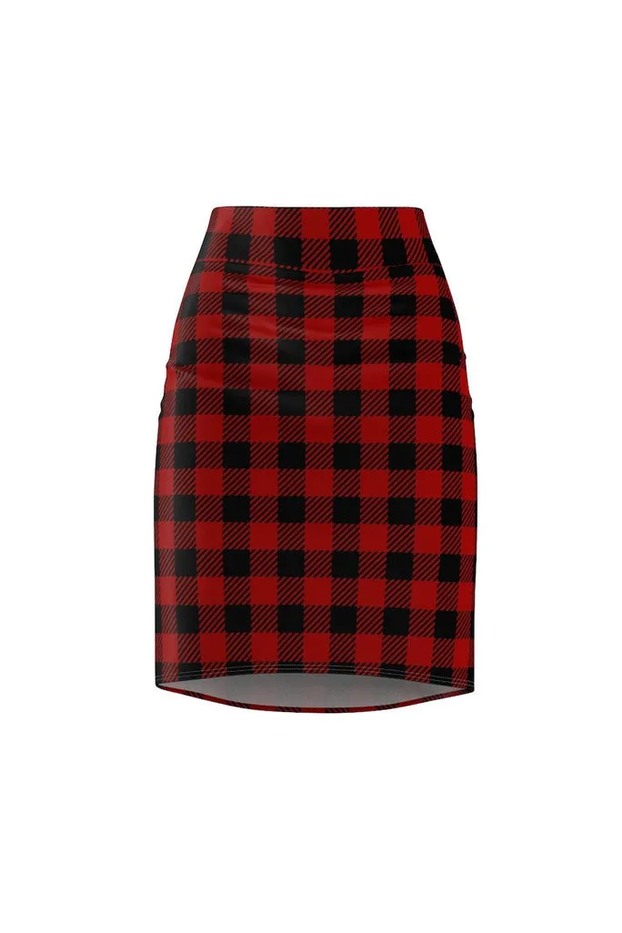 Buffalo Plaid Women's Pencil Skirt