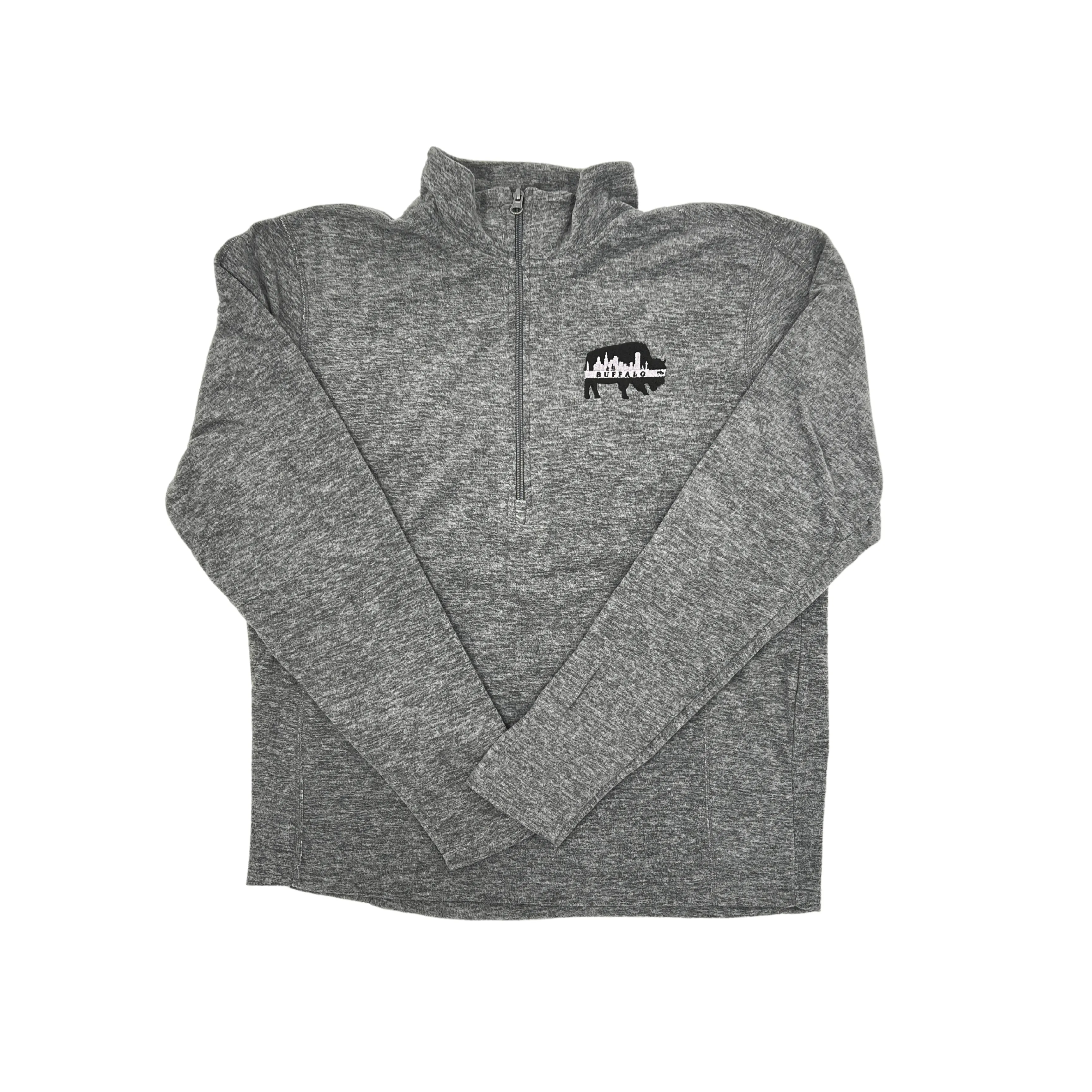 Buffalo Skyline Grey Fleece Quarter-Zip