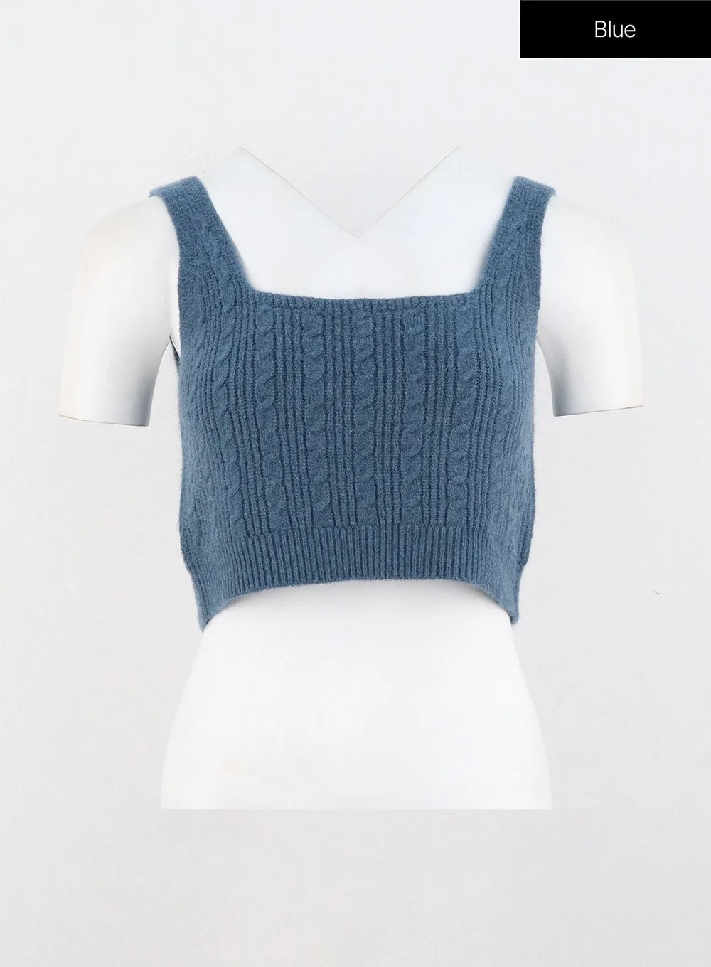 Cable-Knit Crop Vest OG328