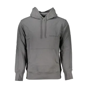 Calvin Klein Elegant Gray Hooded Sweatshirt