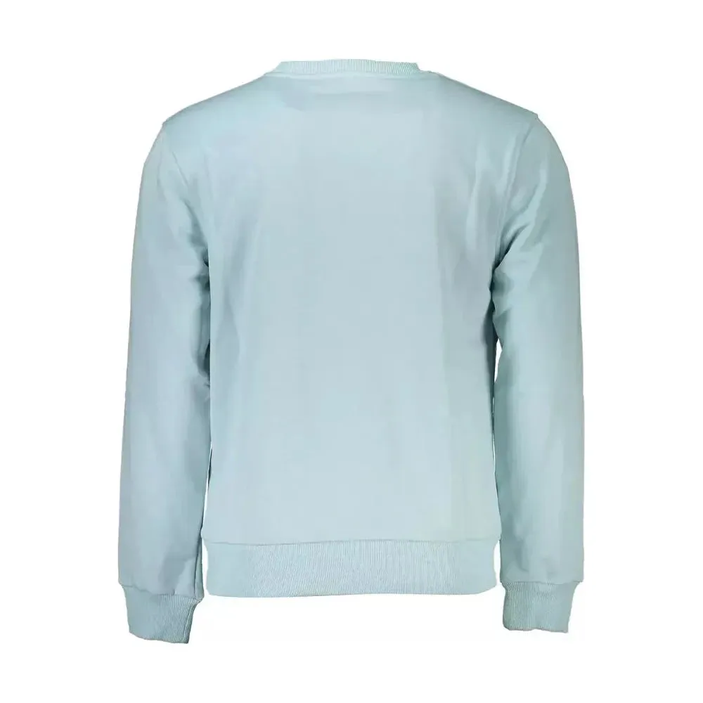 Cavalli Class Light Blue Cotton Men Sweater