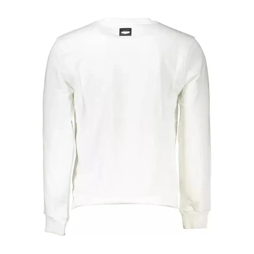 Cavalli Class White Cotton Men Sweater