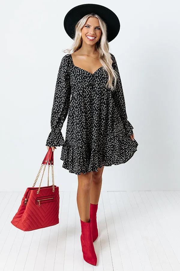 Chance At Love Babydoll Dress In Black