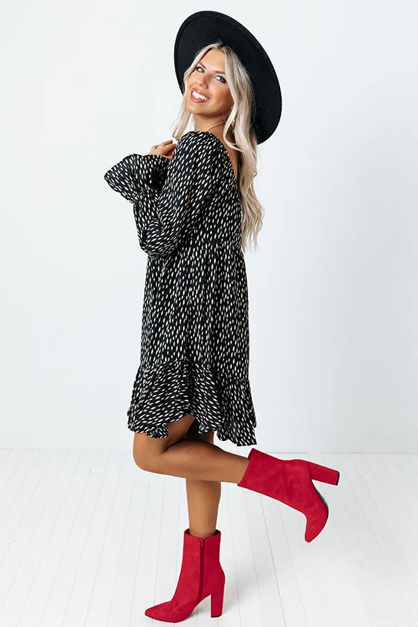 Chance At Love Babydoll Dress In Black