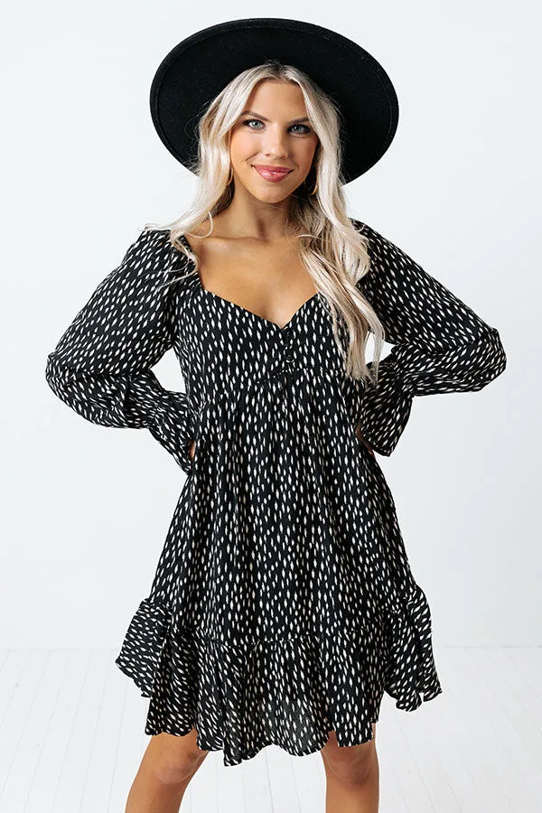 Chance At Love Babydoll Dress In Black