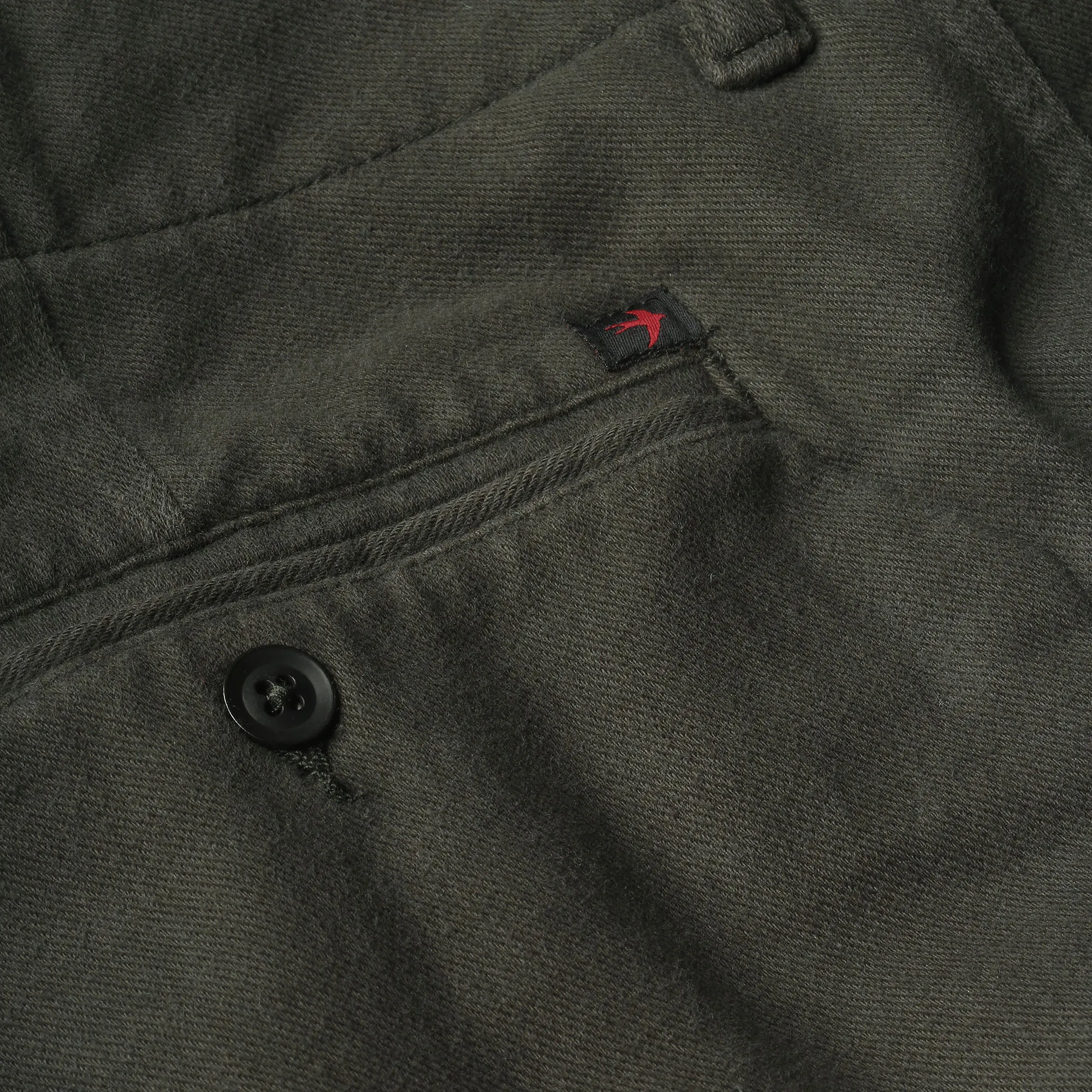 Charcoal Loden Moleskin Stretch Chino by Relwen