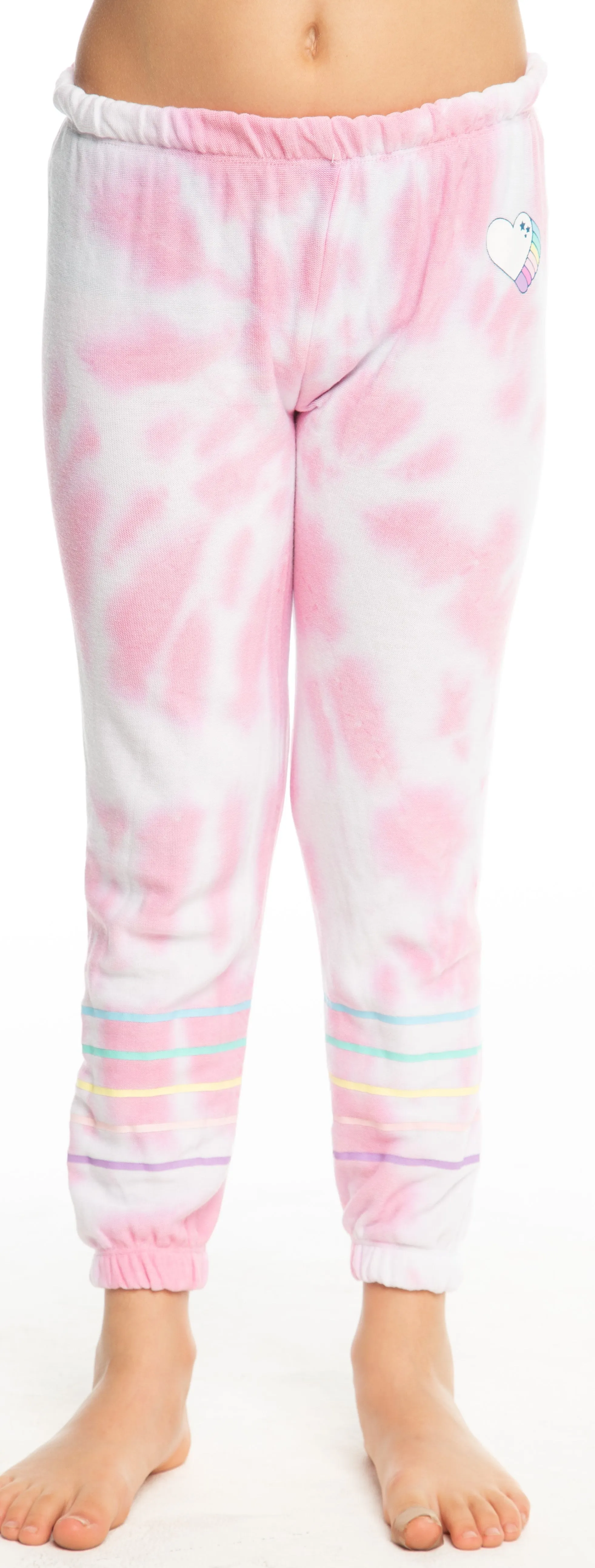 Chaser Tie Dye Heart Cozy Knit Sweatpants