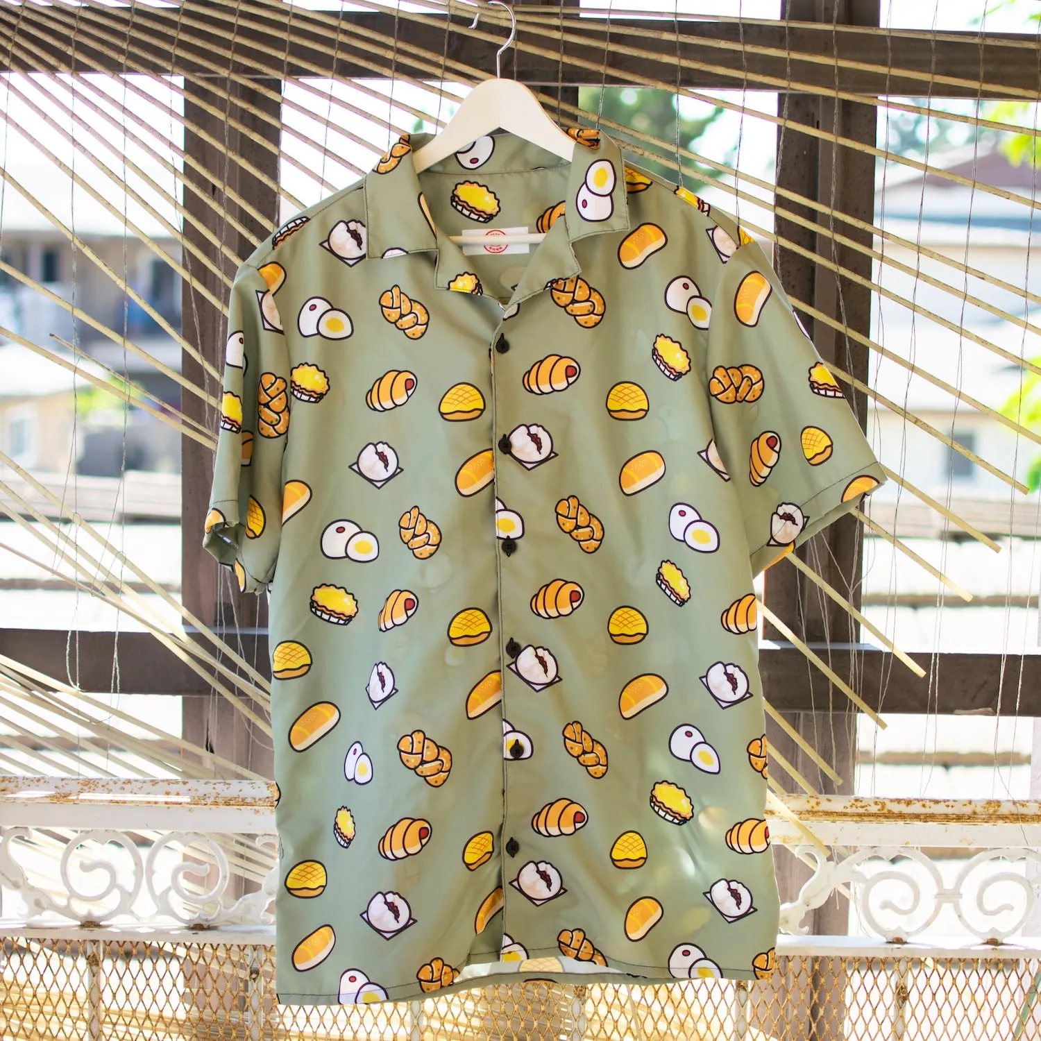 Chinese Bao Short Sleeve Button Up Shirt (Oversized)