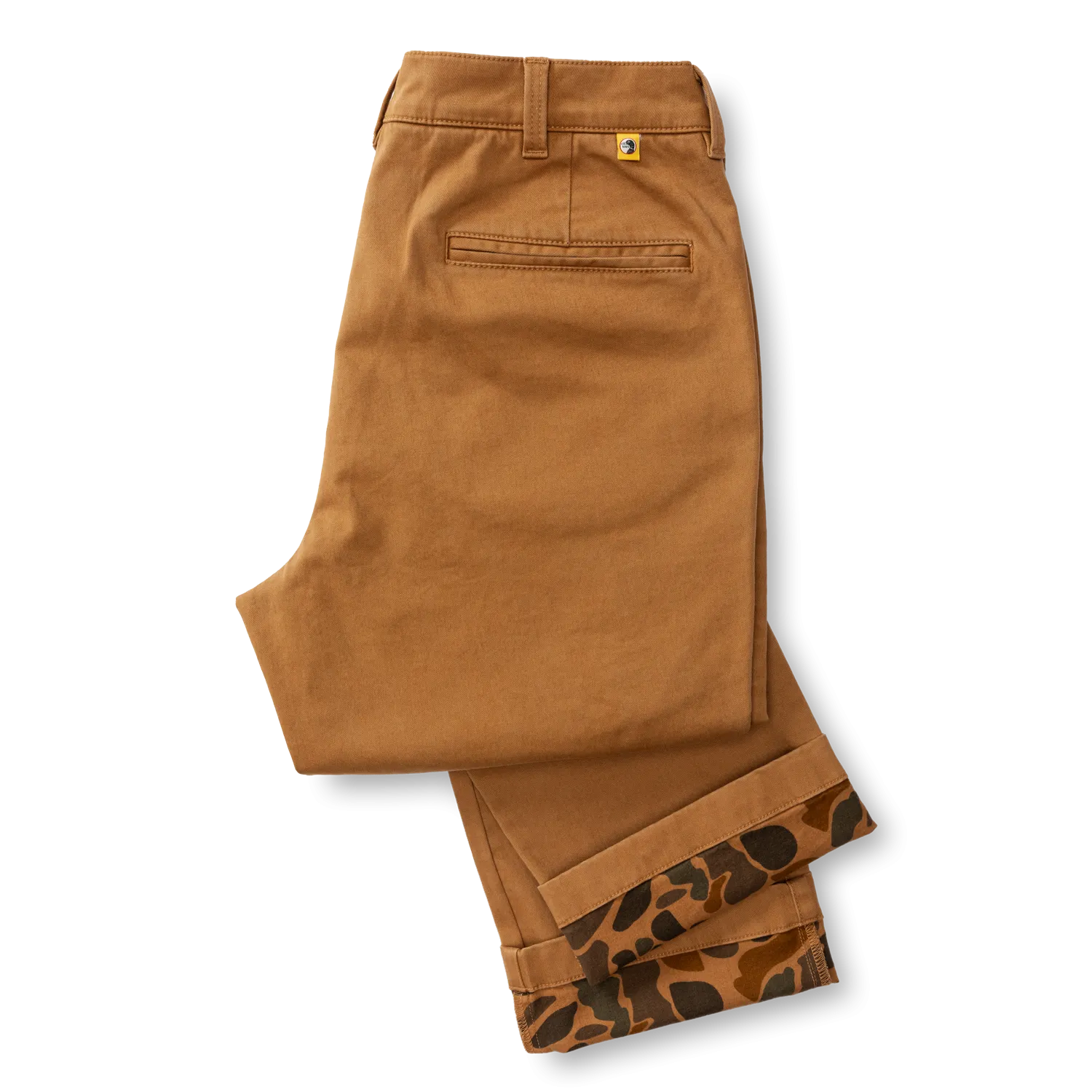 Classic Fit Brushed Back Gold School Chino - Dark Amber