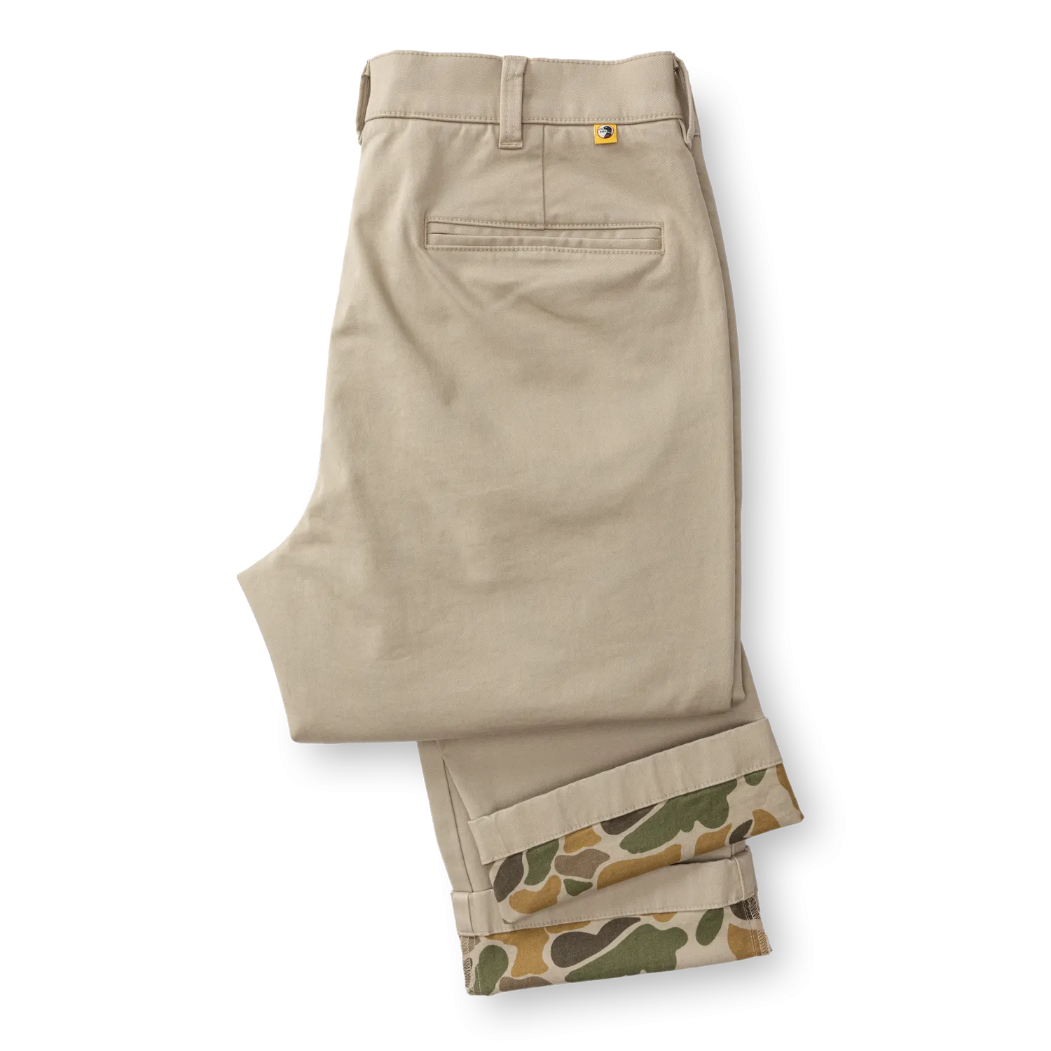 Classic Fit Brushed Back Gold School Chino - Khaki