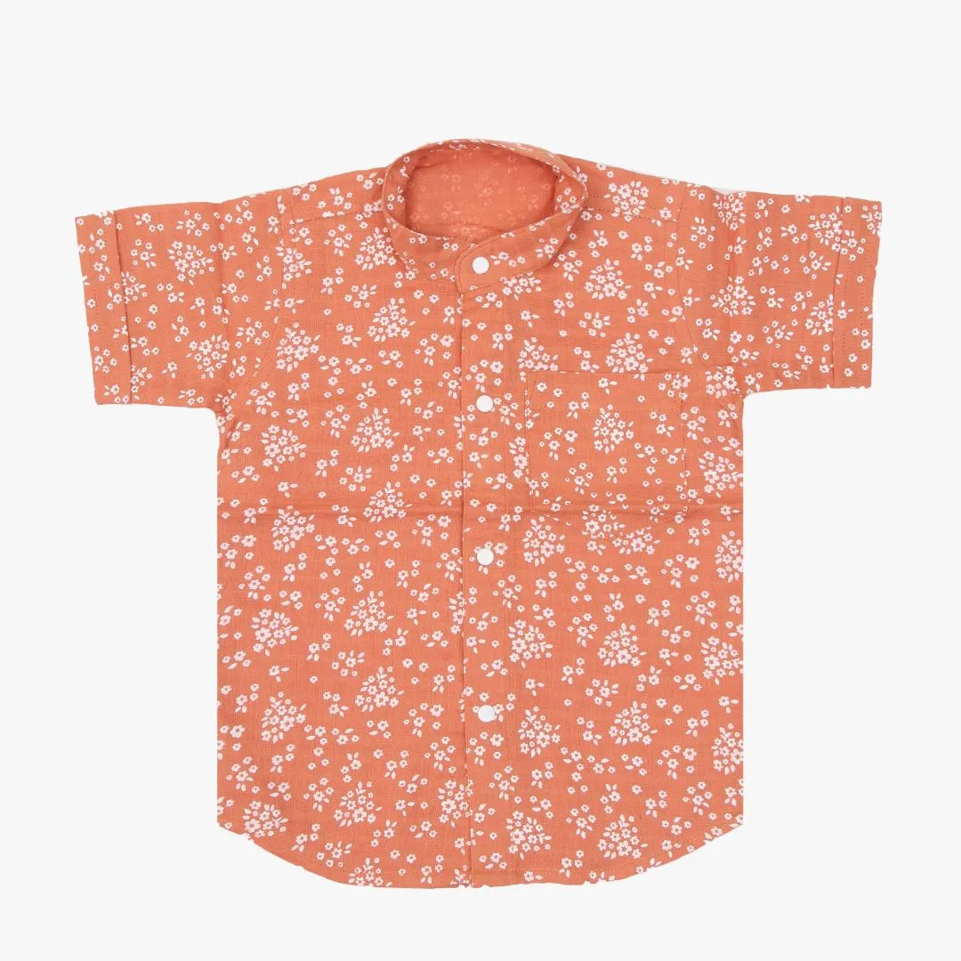 Collared Co-ord sets for kids - Coral