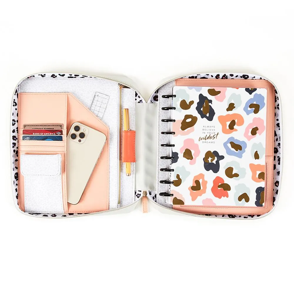 Colorful Leopard Classic Planner Zip Folio