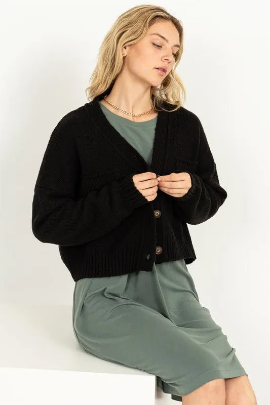 CROPPED CARDIGAN SWEATER