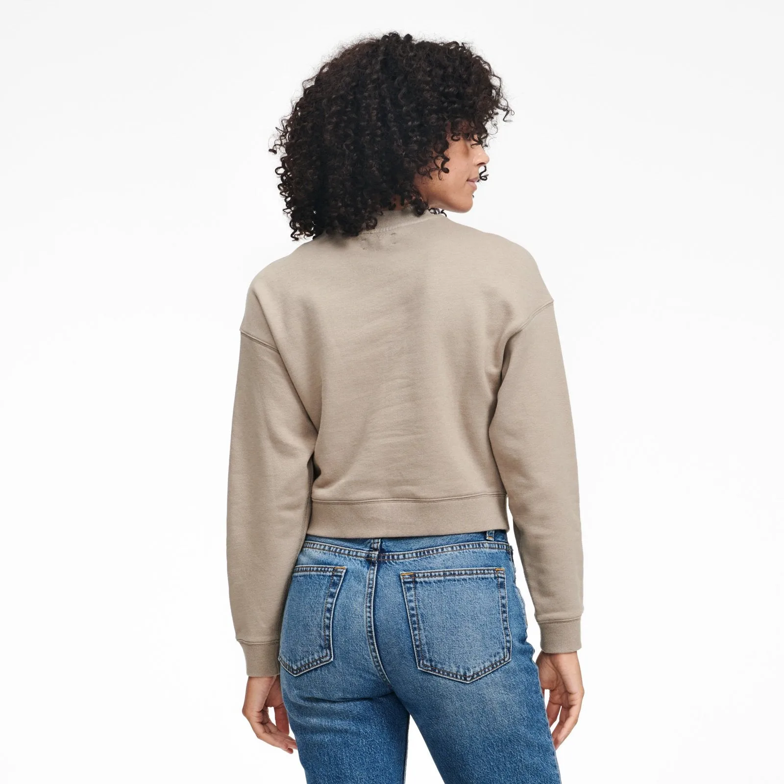 Cropped Fleece Sweatshirt