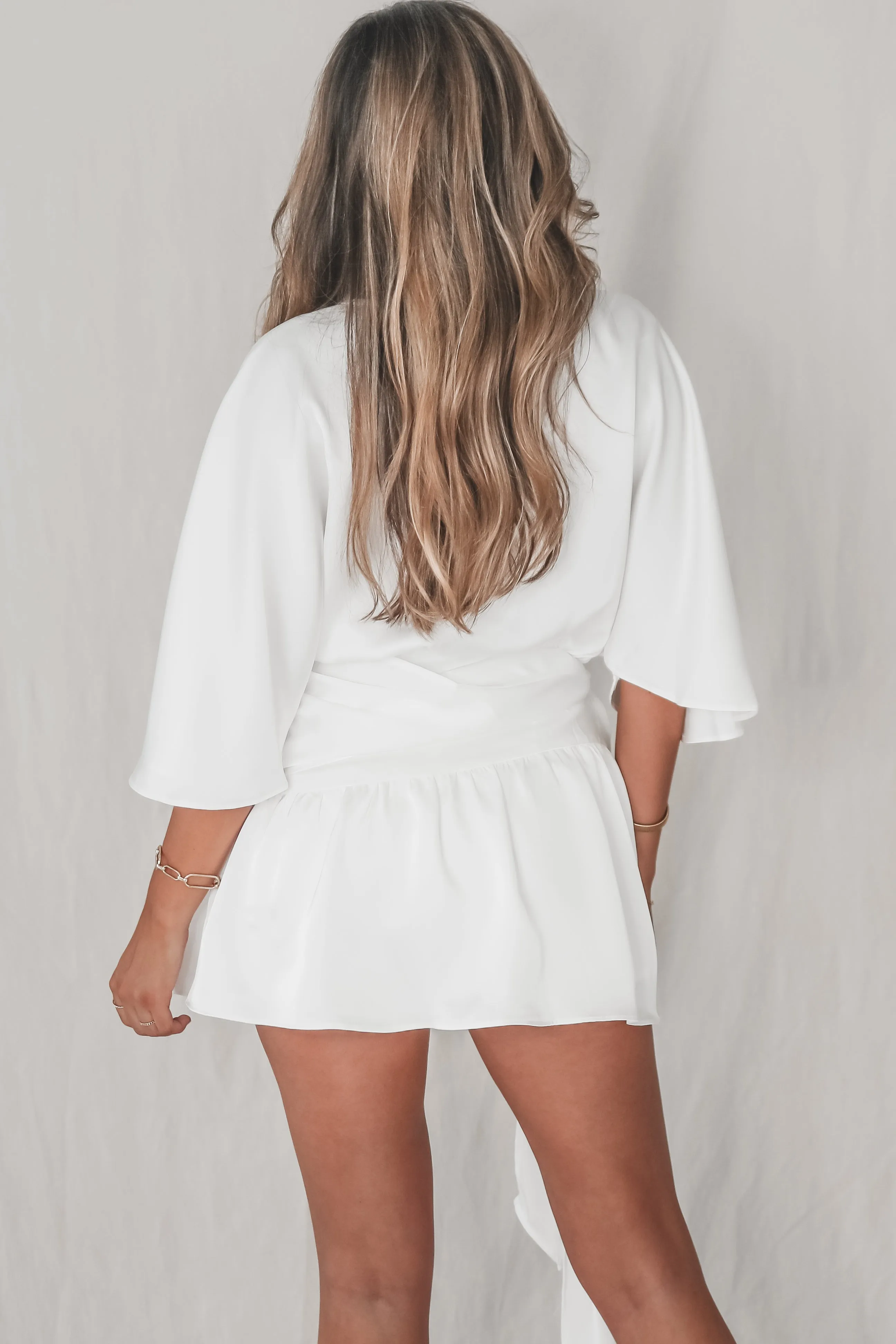 DEAL Wake Up And Shop White Short Sleeve Romper