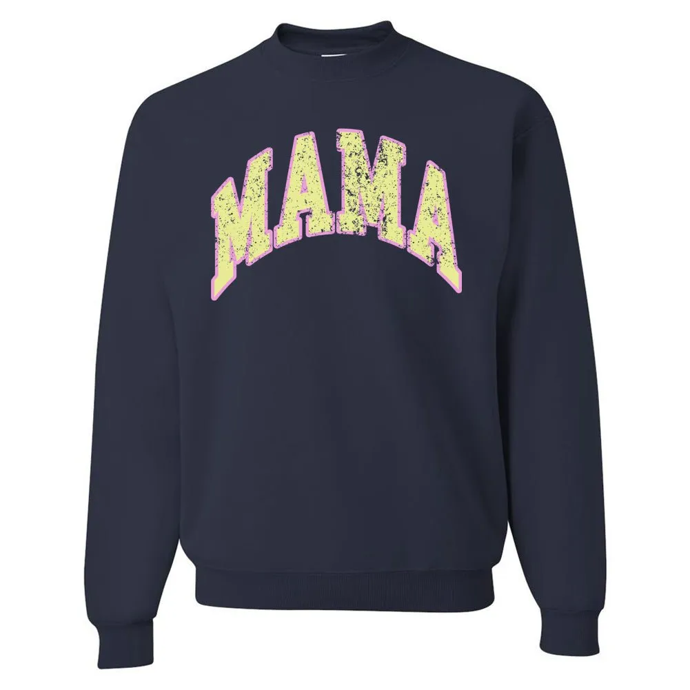 'Distressed 'Varsity 'Mama' Crewneck Sweatshirt