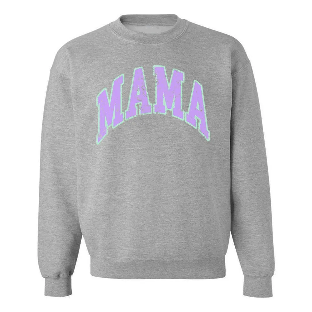 'Distressed 'Varsity 'Mama' Crewneck Sweatshirt