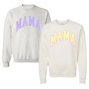 'Distressed 'Varsity 'Mama' Crewneck Sweatshirt