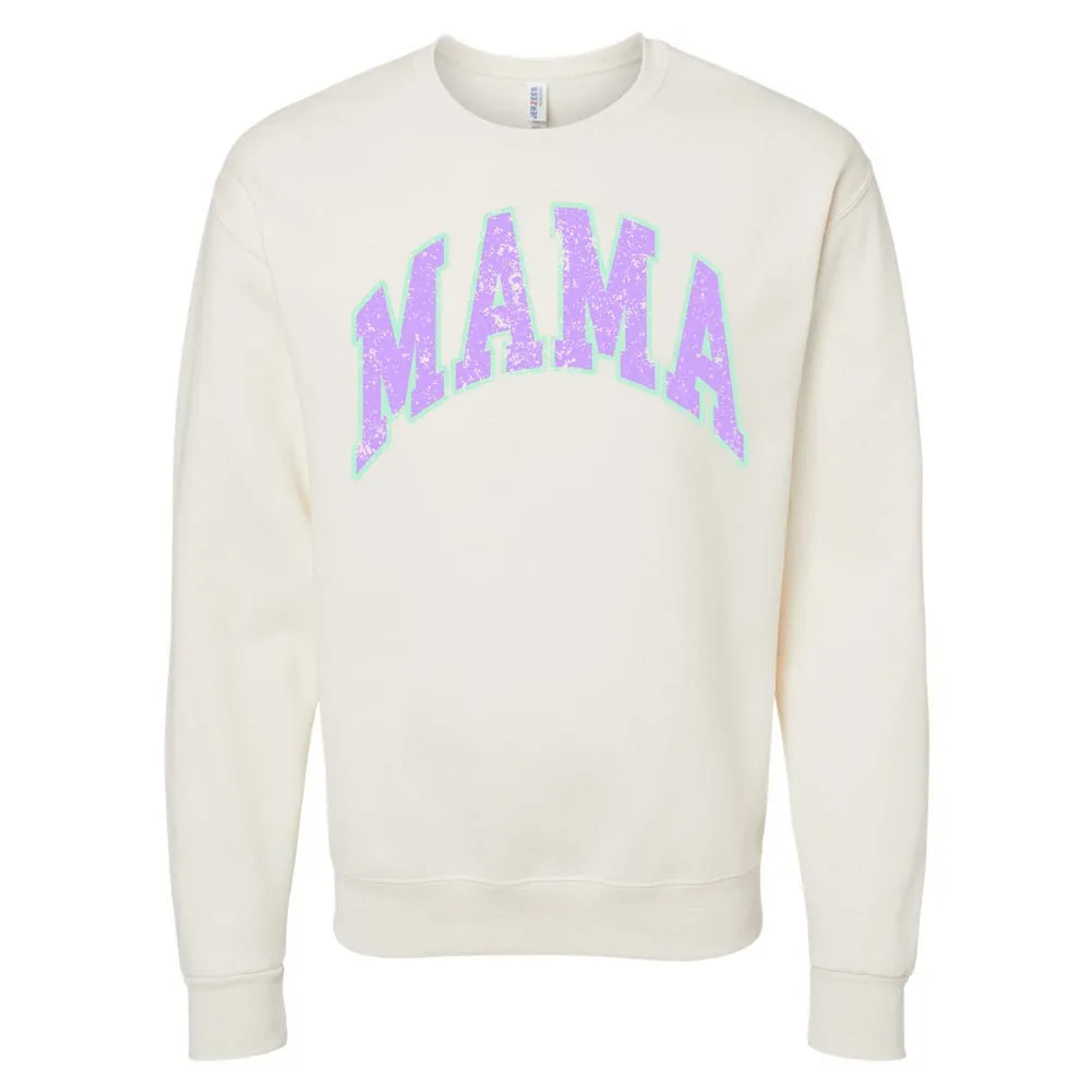 'Distressed 'Varsity 'Mama' Crewneck Sweatshirt