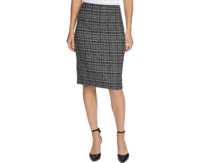 DKNY Women's Tweed Metallic Pencil Skirt