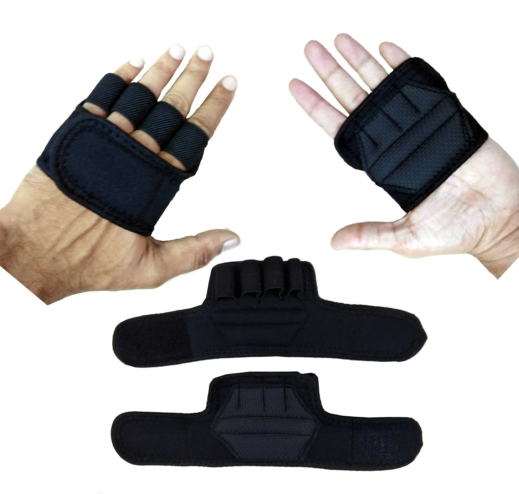 Drange Weight-Lifting Workout Crossfit Fitness Gloves | Callus-Guard Gym Barehand Grips Accessories | Support Cross-Training, Rowing, Power-Lifting, Pull Up for Men & Women