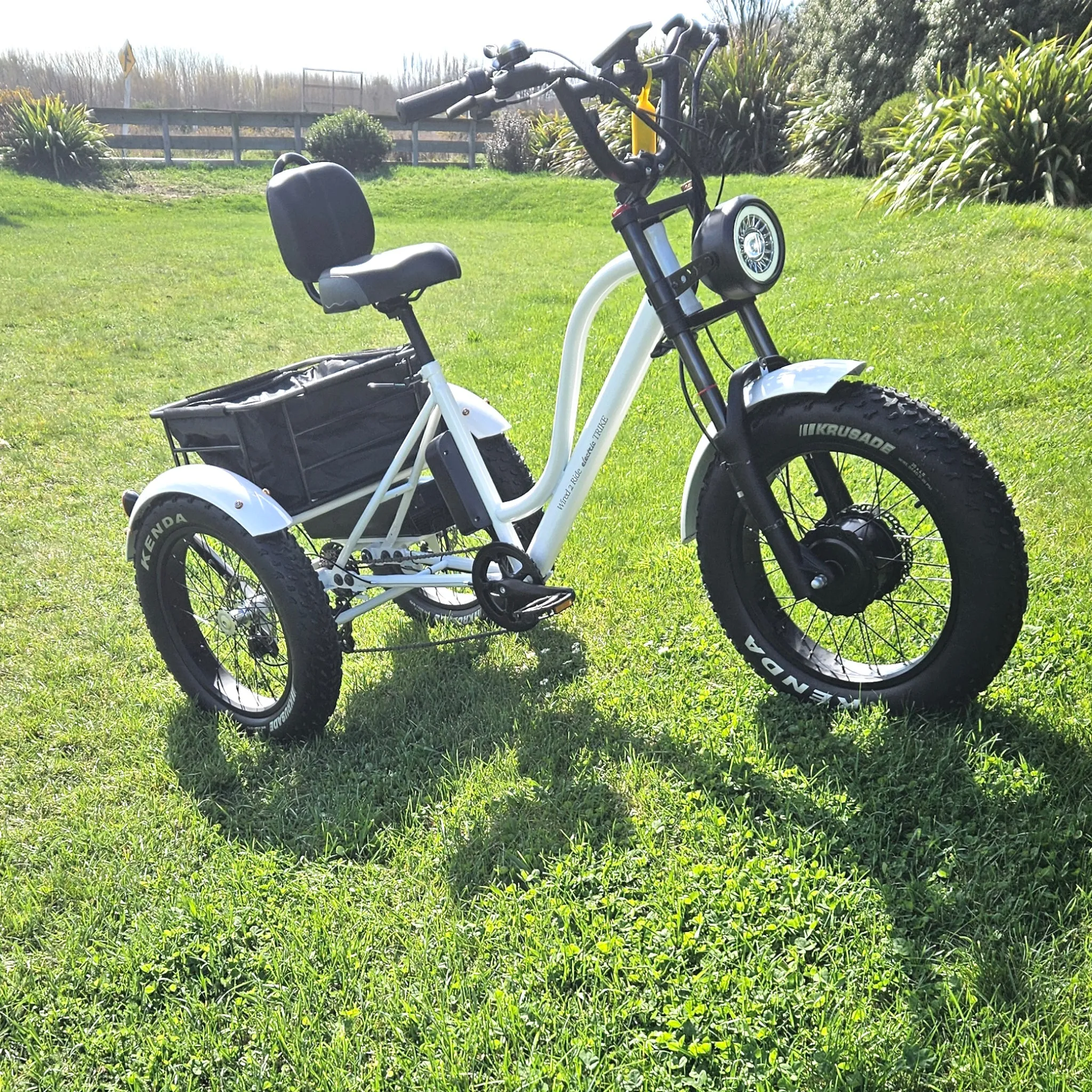 E-Trike  - White Smart Technology long distance wired2ride brand