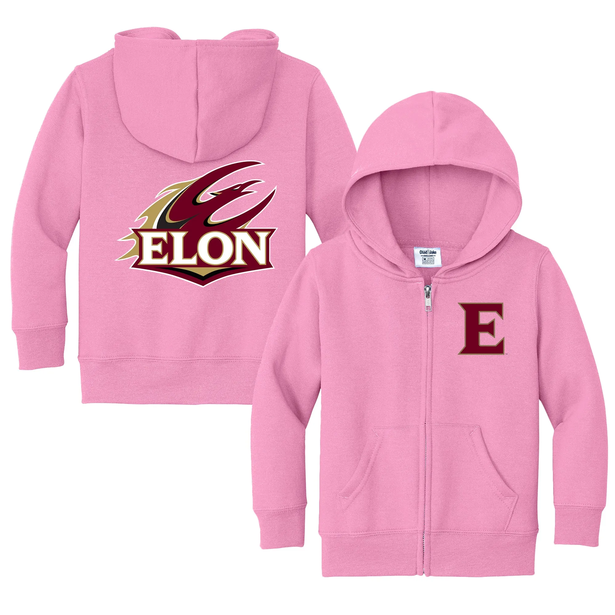 Elon Phoenix Logo Toddler Full-Zip Sweatshirt