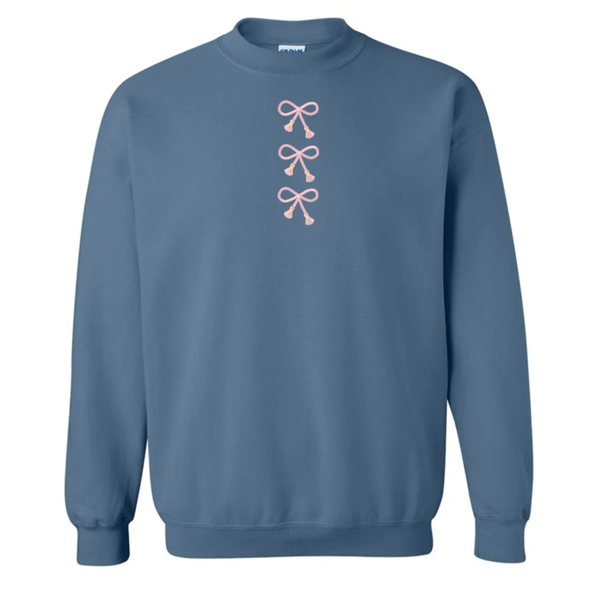 Embroidered Tasseled 'Bows' Sweatshirt