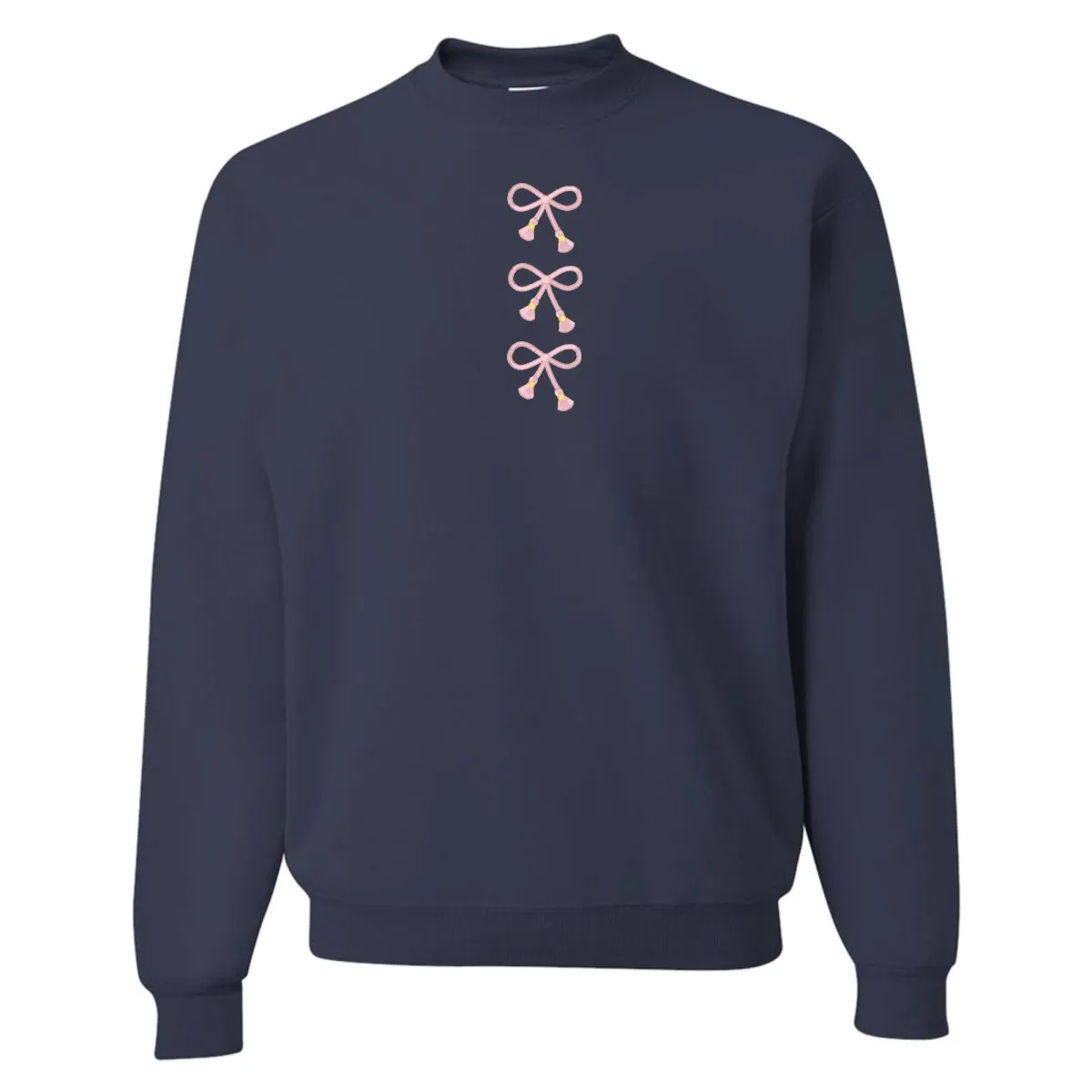 Embroidered Tasseled 'Bows' Sweatshirt