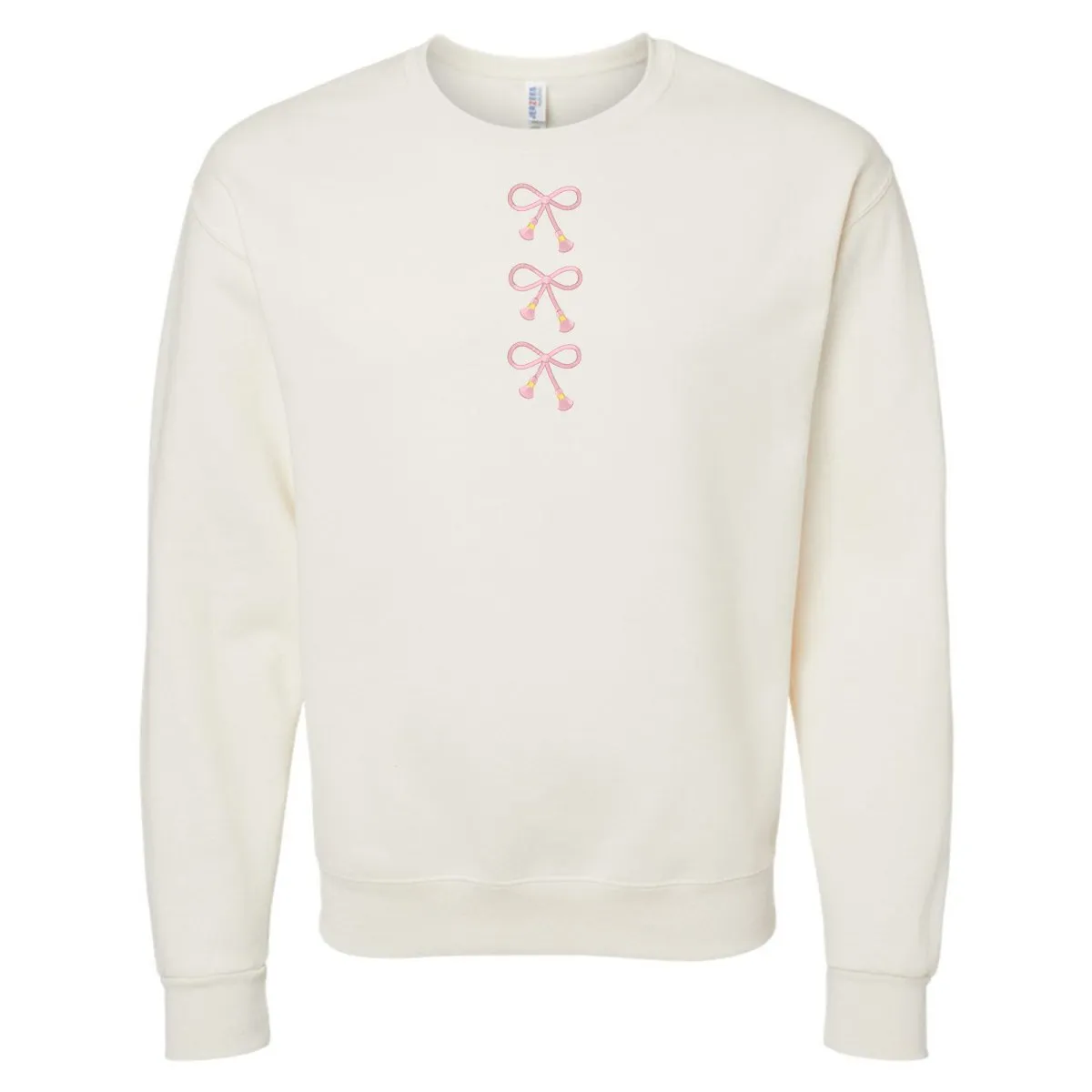 Embroidered Tasseled 'Bows' Sweatshirt