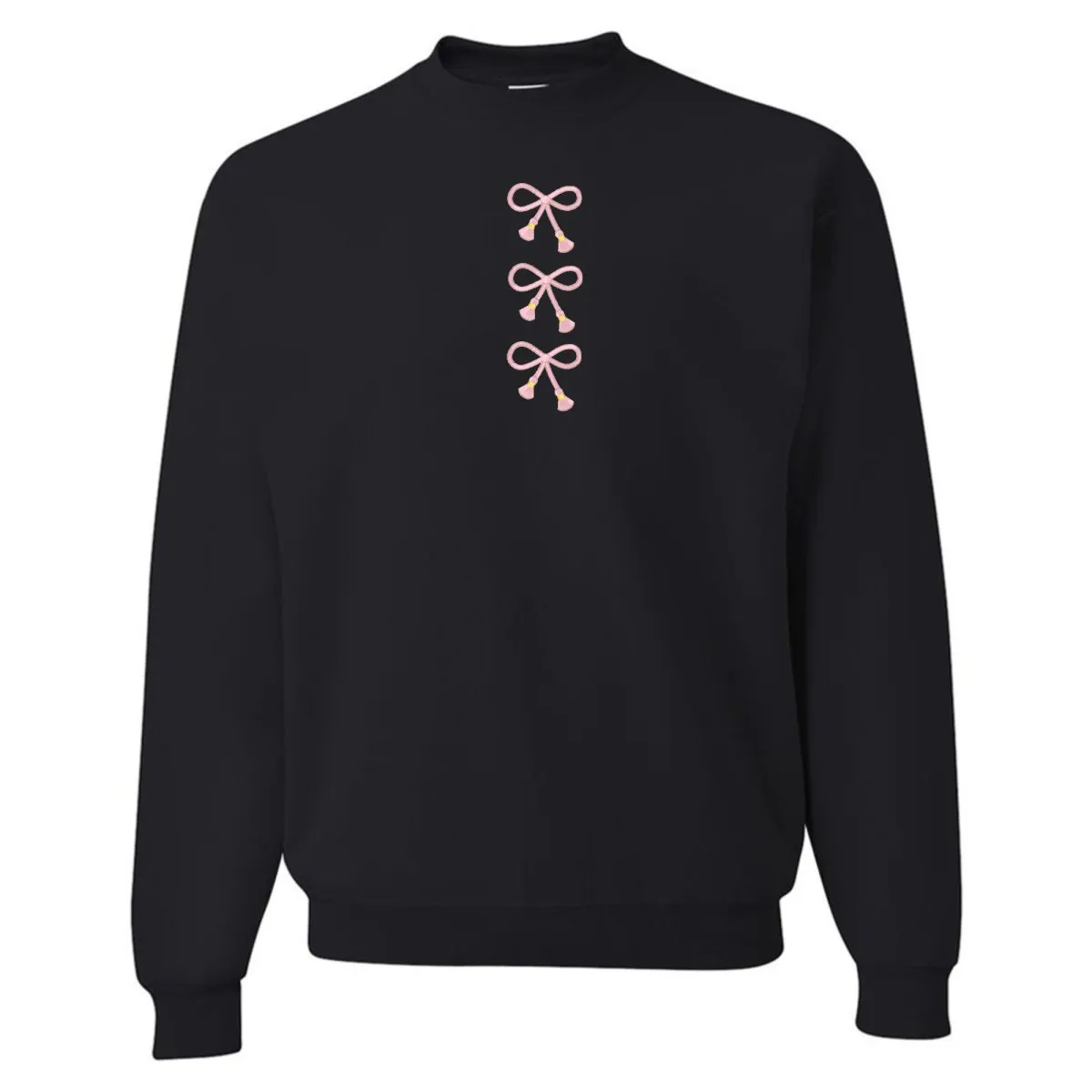 Embroidered Tasseled 'Bows' Sweatshirt