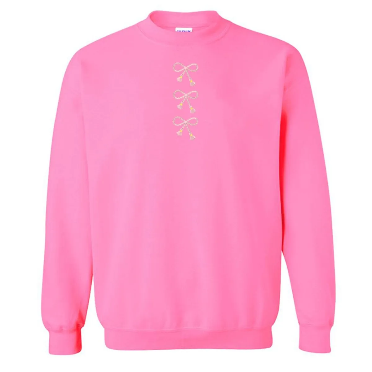 Embroidered Tasseled 'Bows' Sweatshirt