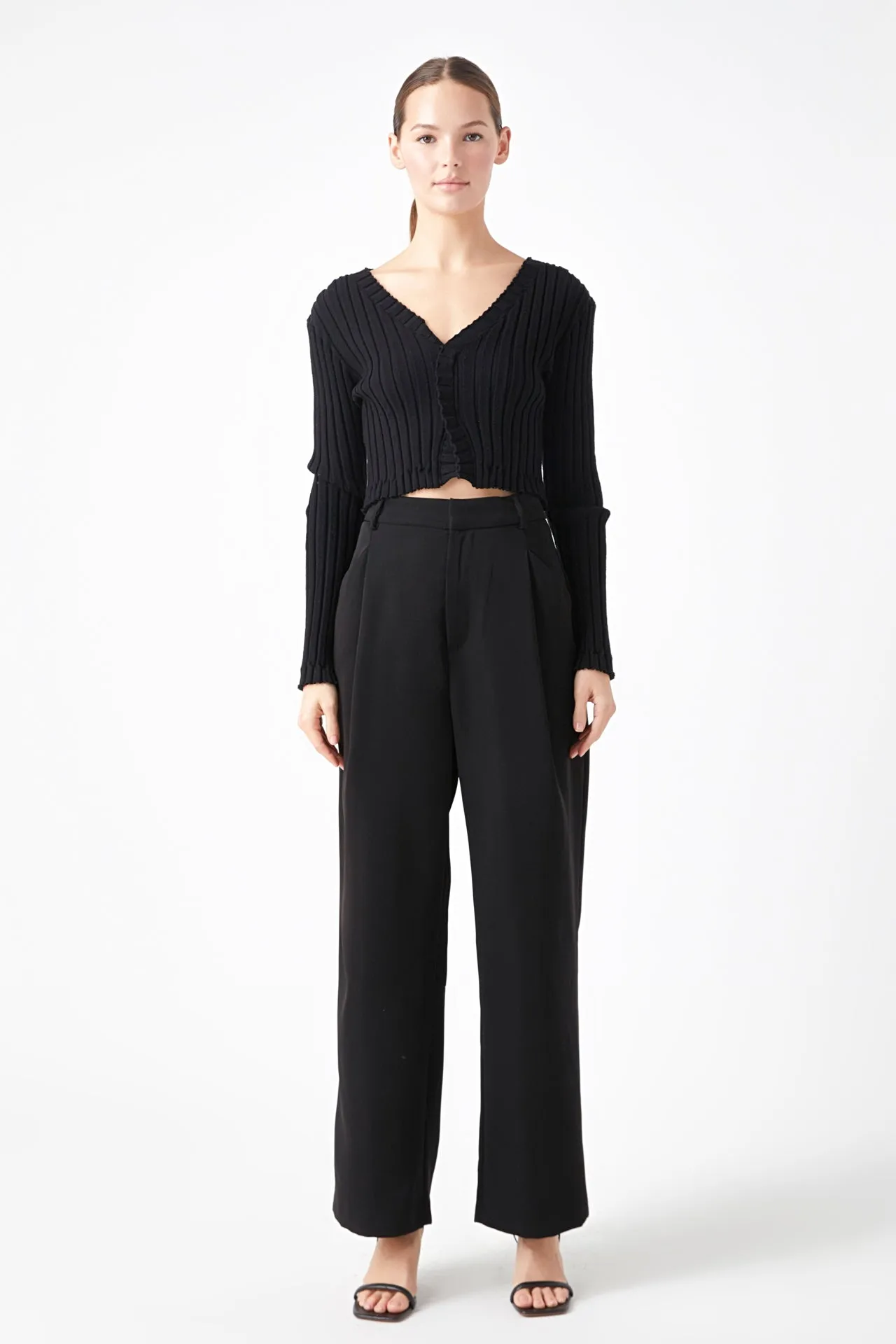 Endless Rose - Long Sleeve Ruffled Knit