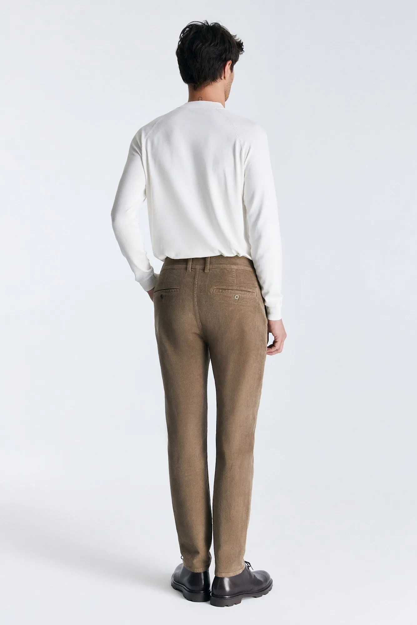 Felix Cord Slim Chino Pants Beige