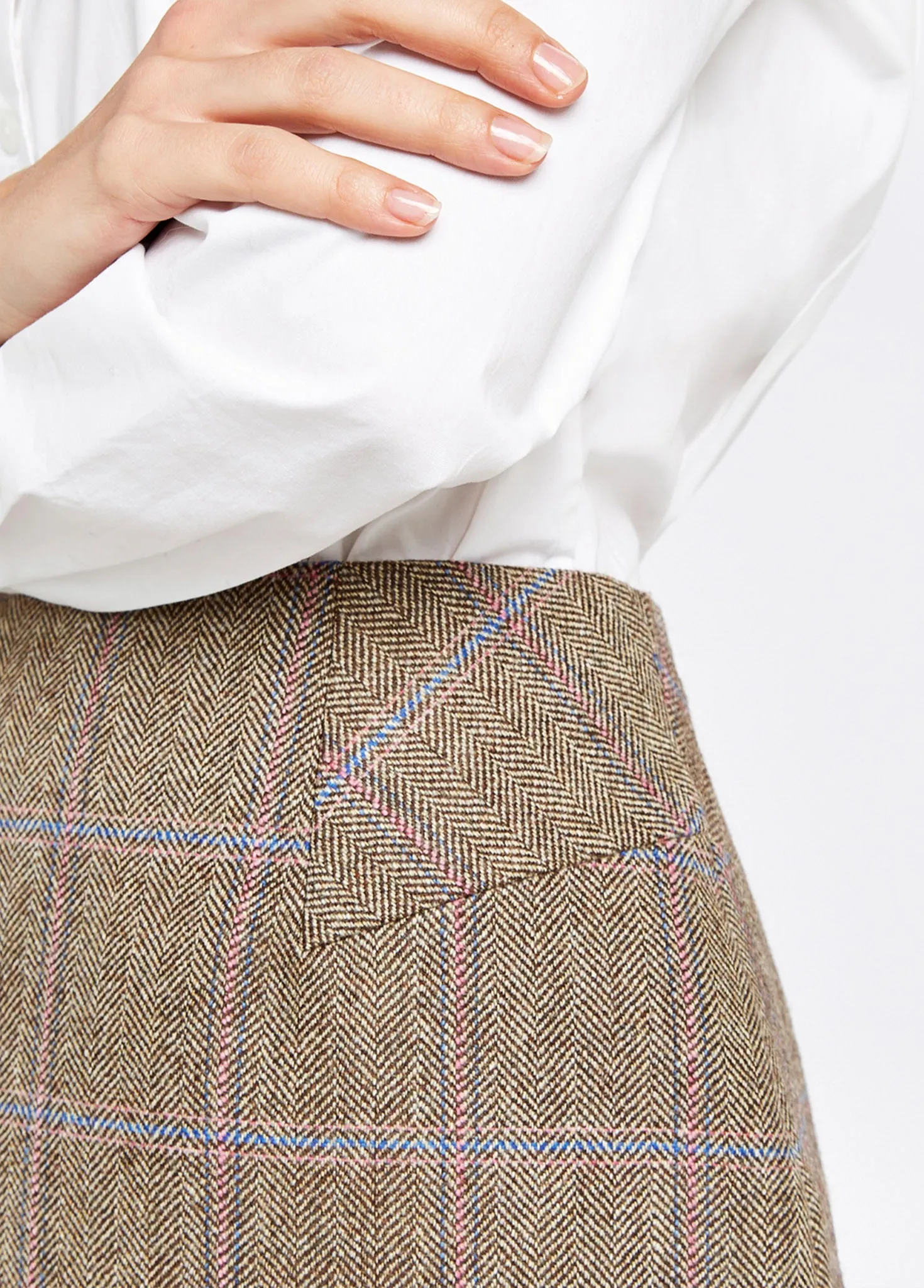 Fern Tweed Skirt - Woodrose