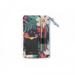 Floral Classic Banded Pouch With Pen Loop