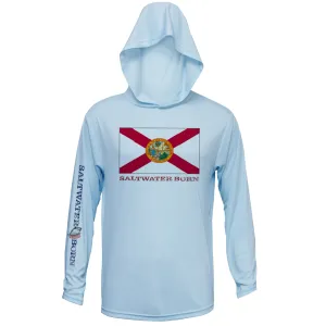 Florida Flag Boys and Girls Long Sleeve UPF 50  Dry-Fit Hoody