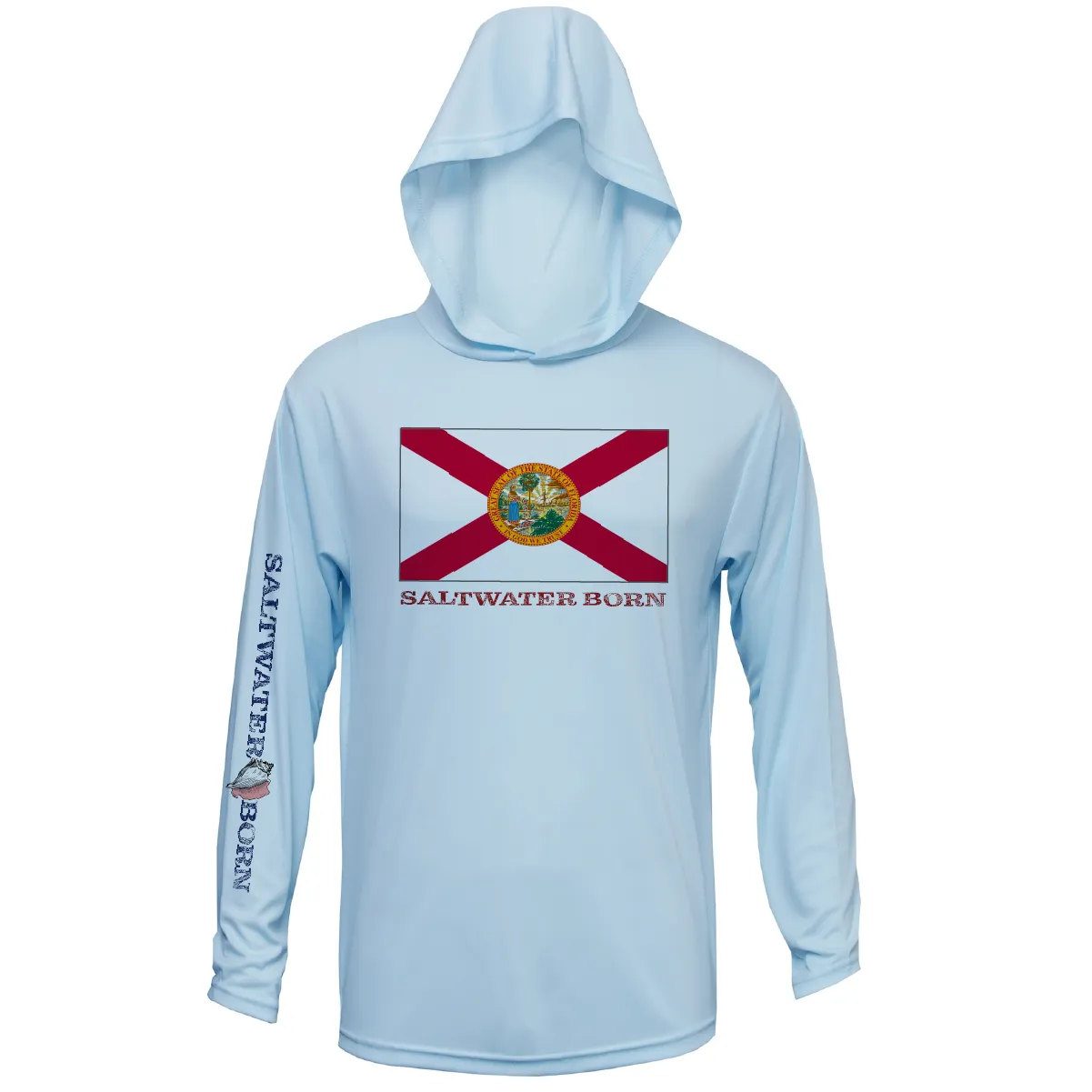 Florida Flag Boys and Girls Long Sleeve UPF 50  Dry-Fit Hoody