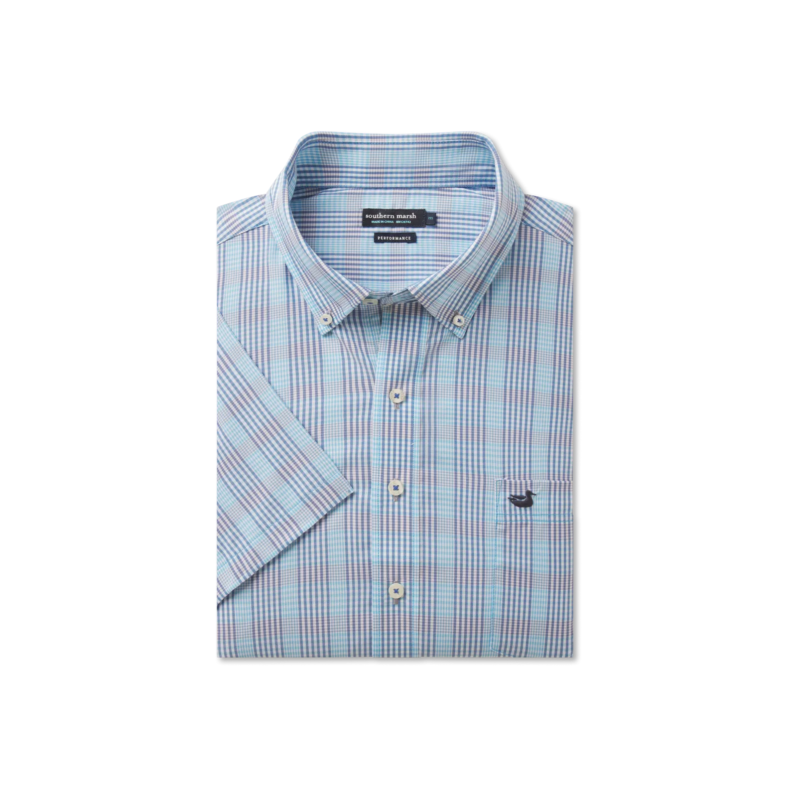 Franklin Performance Gingham Dress Shirt - Short Sleeve