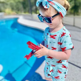 Free Dreamers Aviators Short Two-Way Zippy Romper (0-3T)