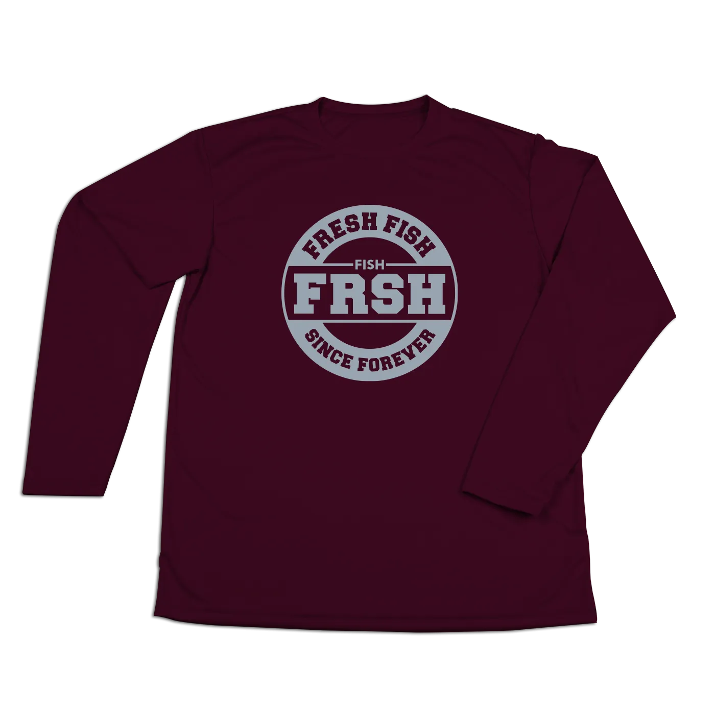 #FRESHFISH Performance Long Sleeve Shirt - Gray Print