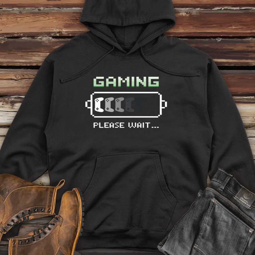 Gaming Please Wait Midweight Hooded Sweatshirt