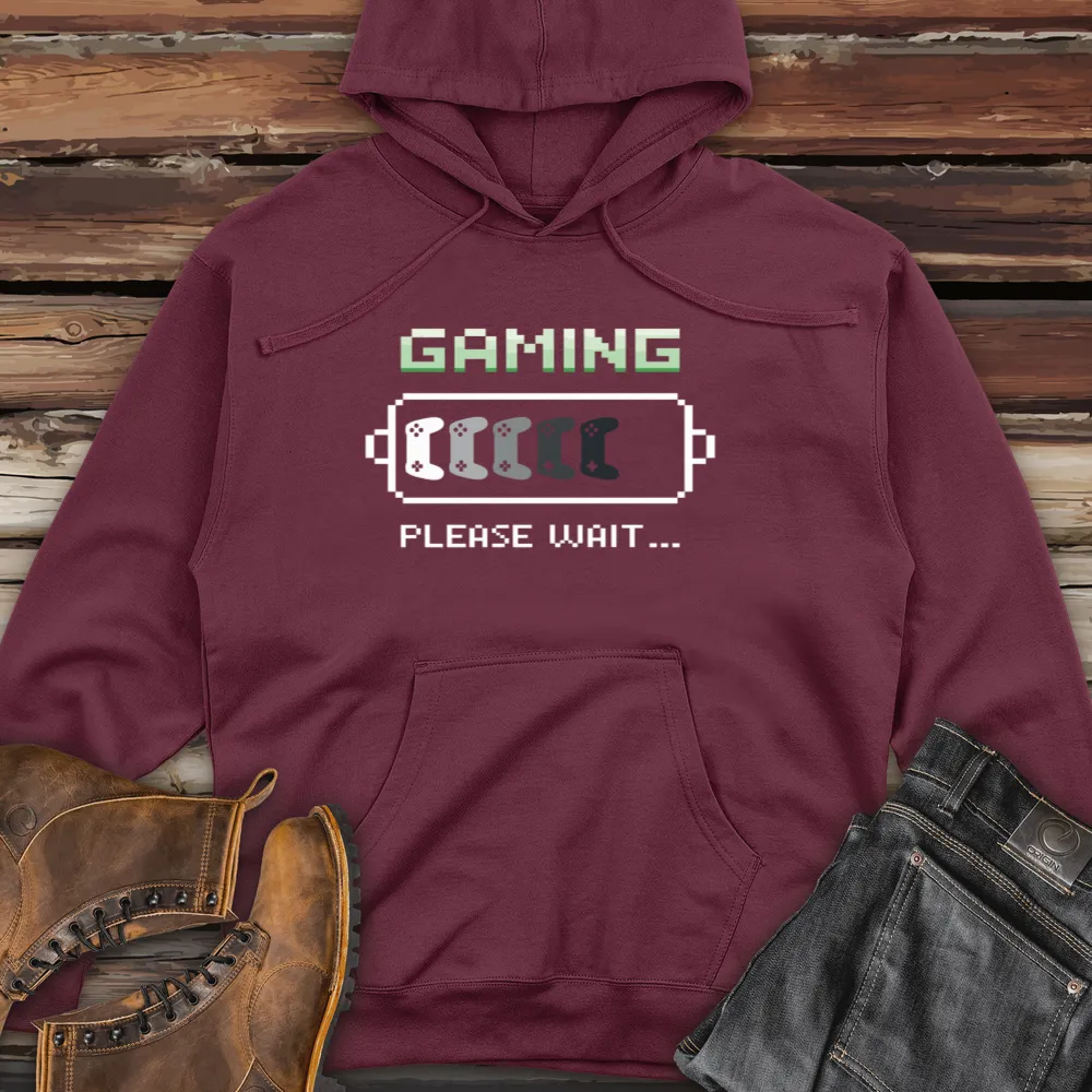 Gaming Please Wait Midweight Hooded Sweatshirt