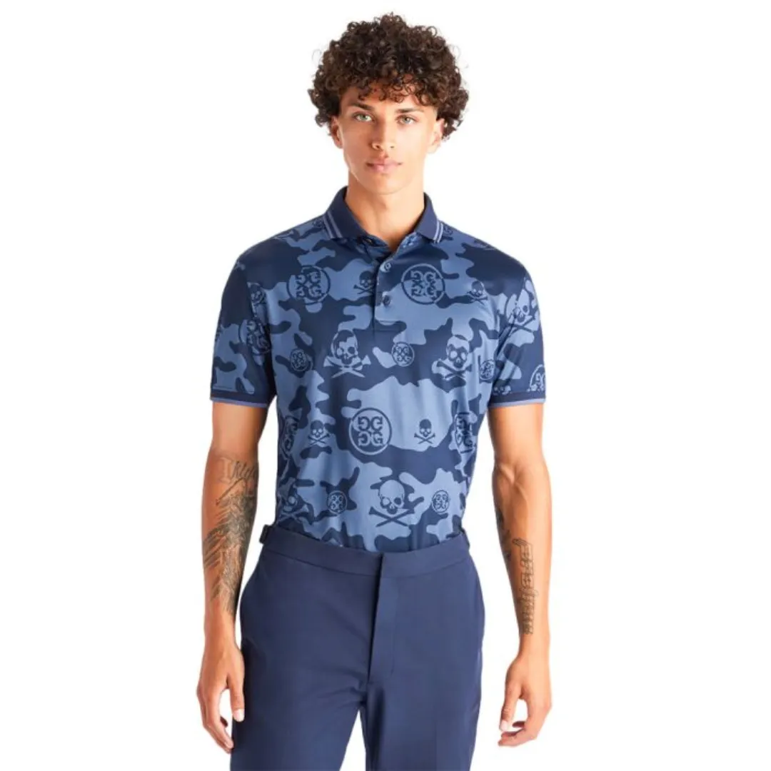 G/FORE Men's Exploded Icon Camo Tech Jersey Slim Fit Golf Polo T-Shirt