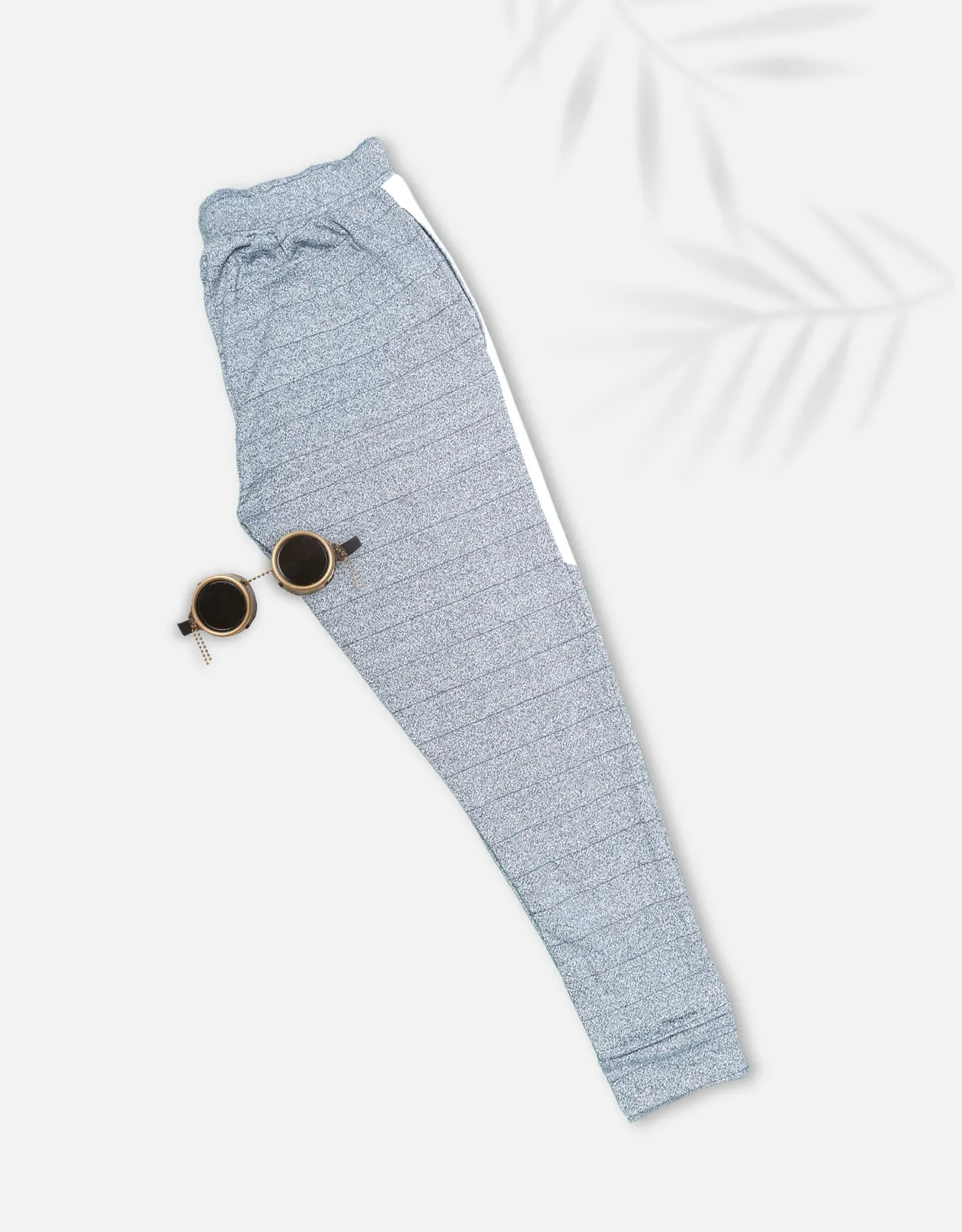 Grey Fashion Knitted Jogger Pants