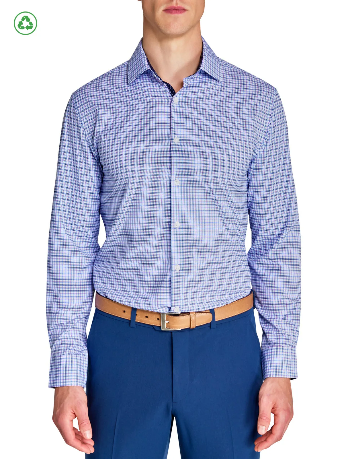 Grid Performance Dress Shirt