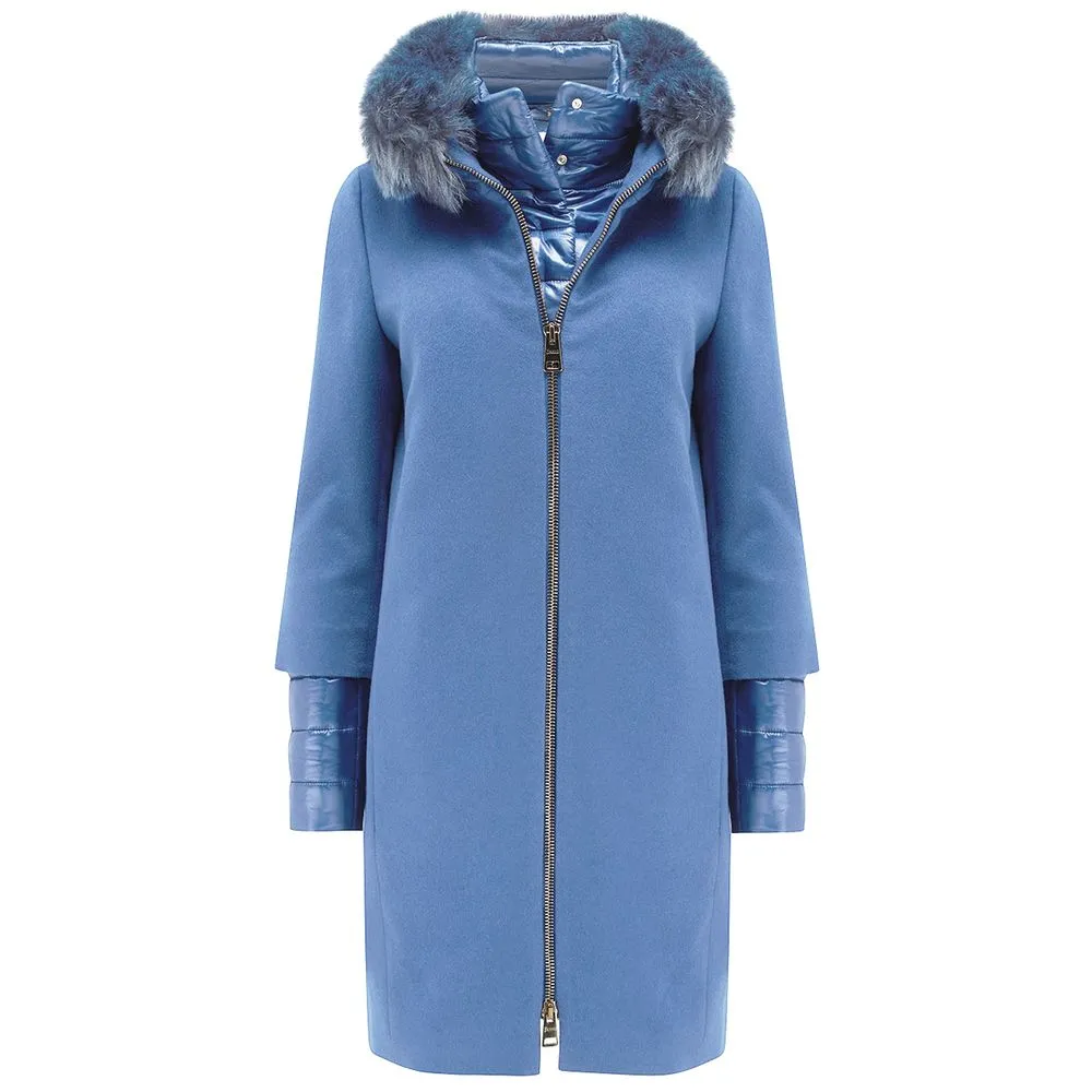 Herno Light Blue Cashmere Jackets & Coat